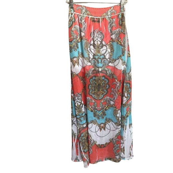 Crimson Ivy Bohemian Sheer Skirt Size L - Picture 2 of 7